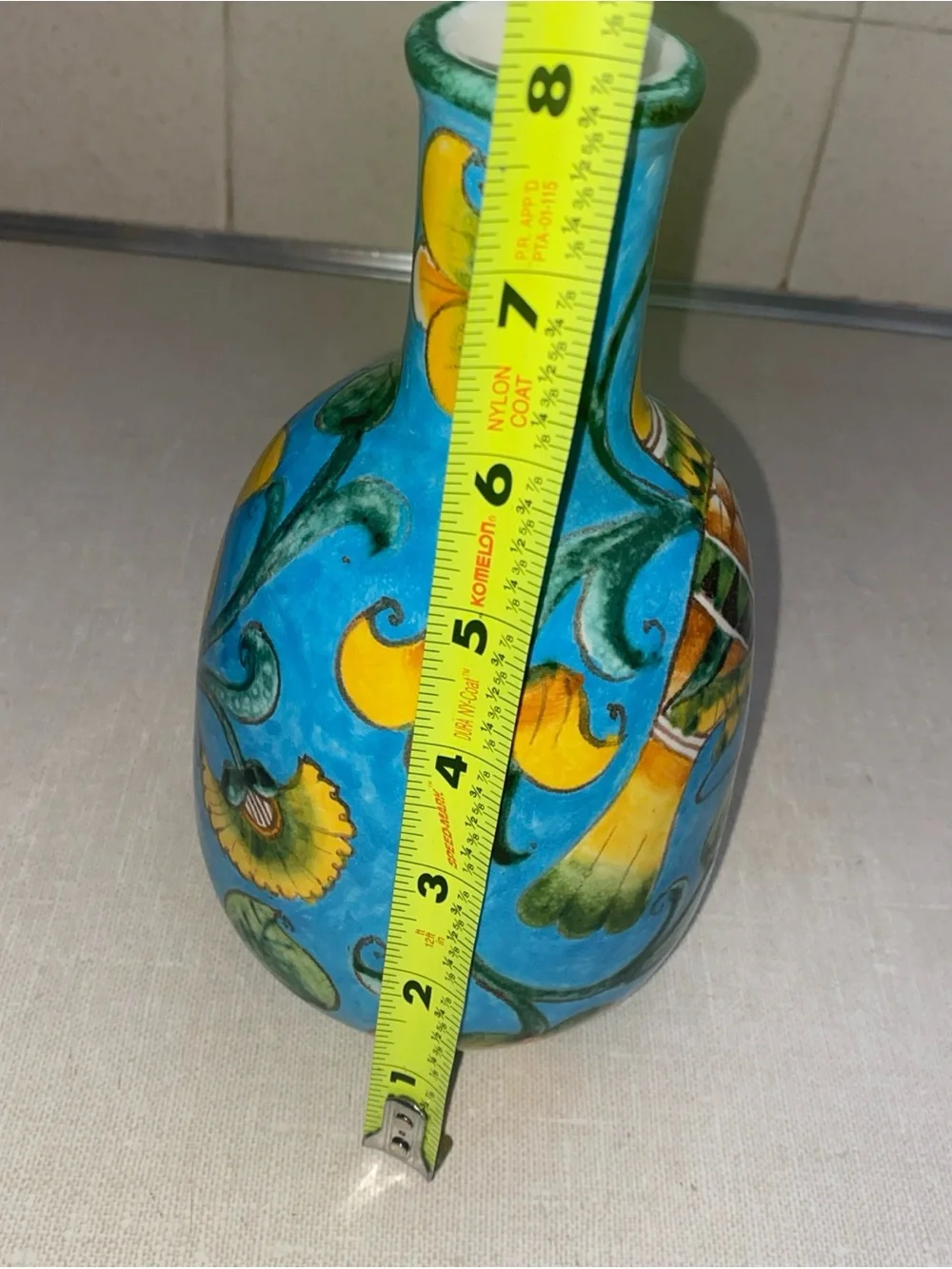 Baudinelli Italy‎ Art Vase Bird Floral Vintage Signed